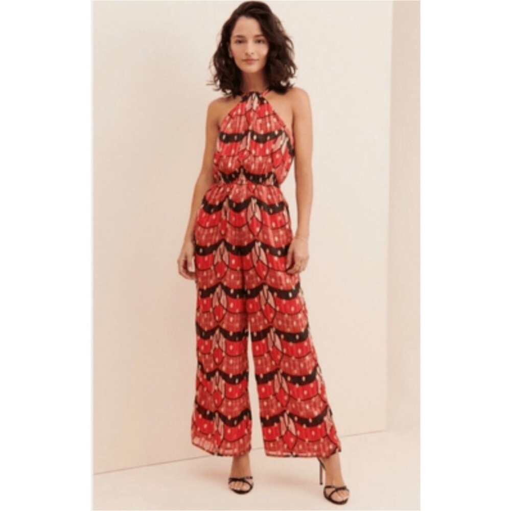 Anthropologie The Odell’s halter jumpsuit M